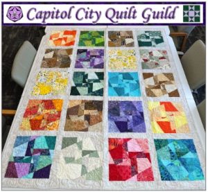 Quilt with Capital City Quilt Guild logo